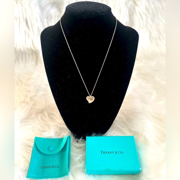 💯 Authentic Tiffany & Co. X Elsa Peretti Sterling Silver Full Heart Necklace